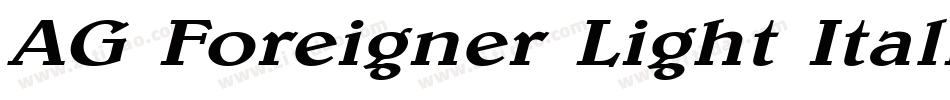 AG Foreigner Light Italic Medium字体转换